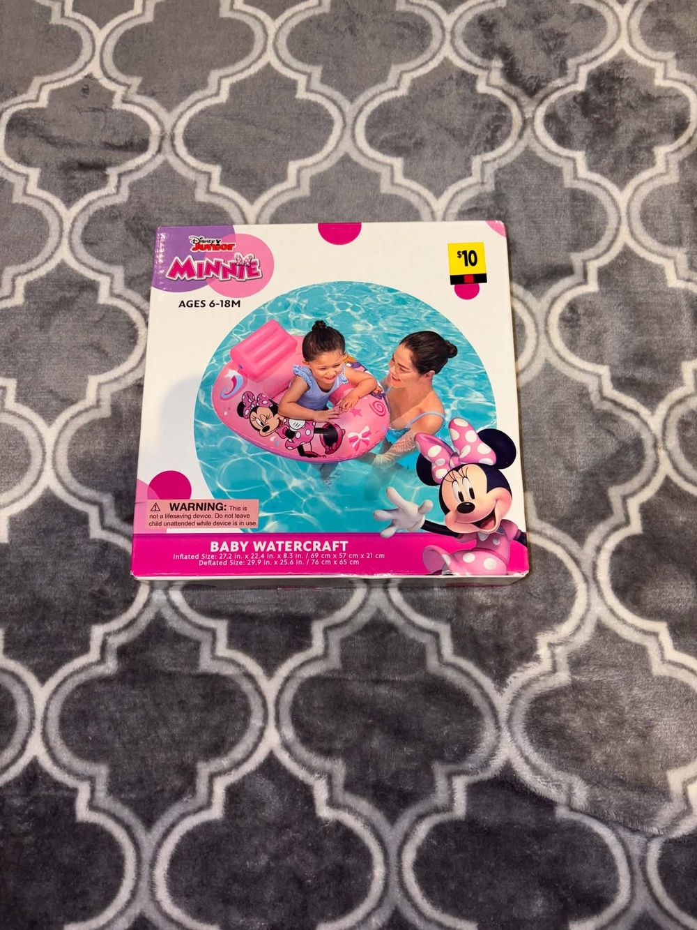Disney Minnie Pink Baby Watercraft Inflatable Float Tube